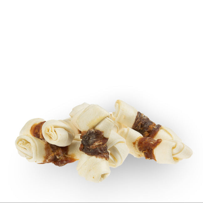 Wit geknoopt bot met eend 6.25cm-7.5cm