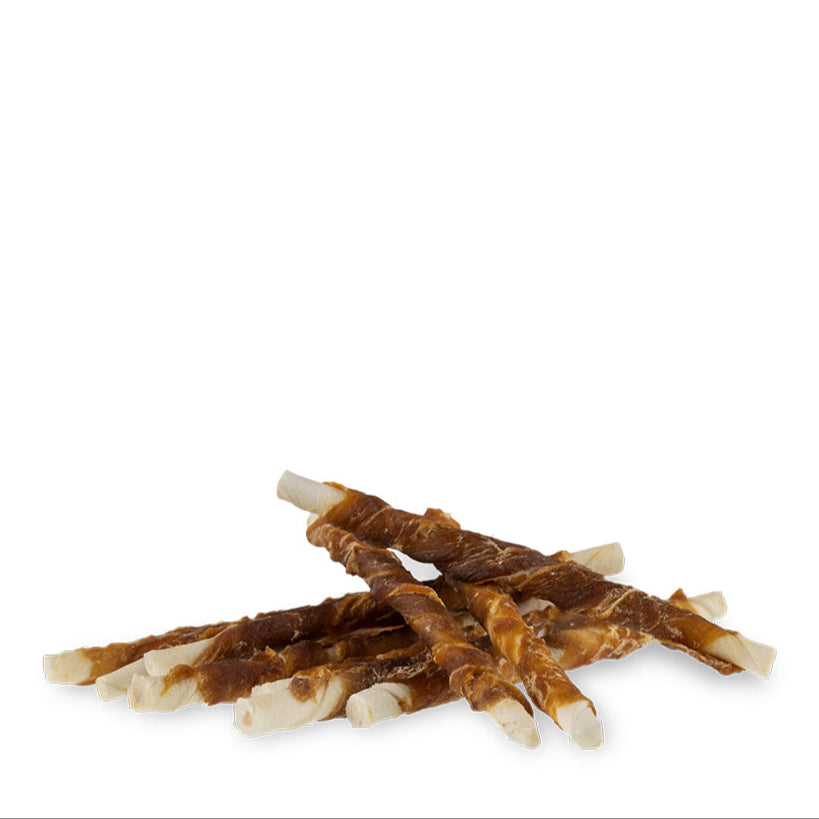 Gedraaide Sticks met Eend 12.5cm - 100 Stuks