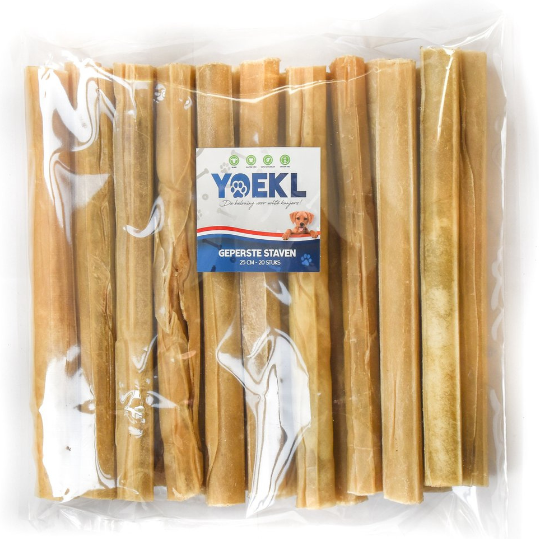 YOEKL Geperste Kauwstaven 20cm 20 Stuks
