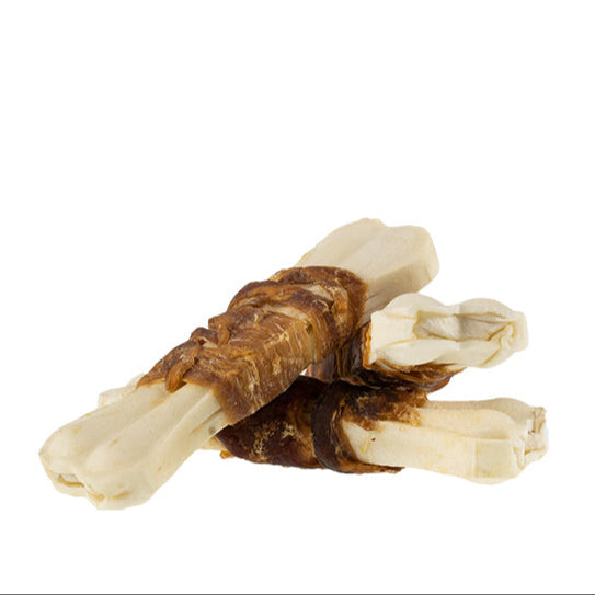 Wit geperst bot met eend 10cm