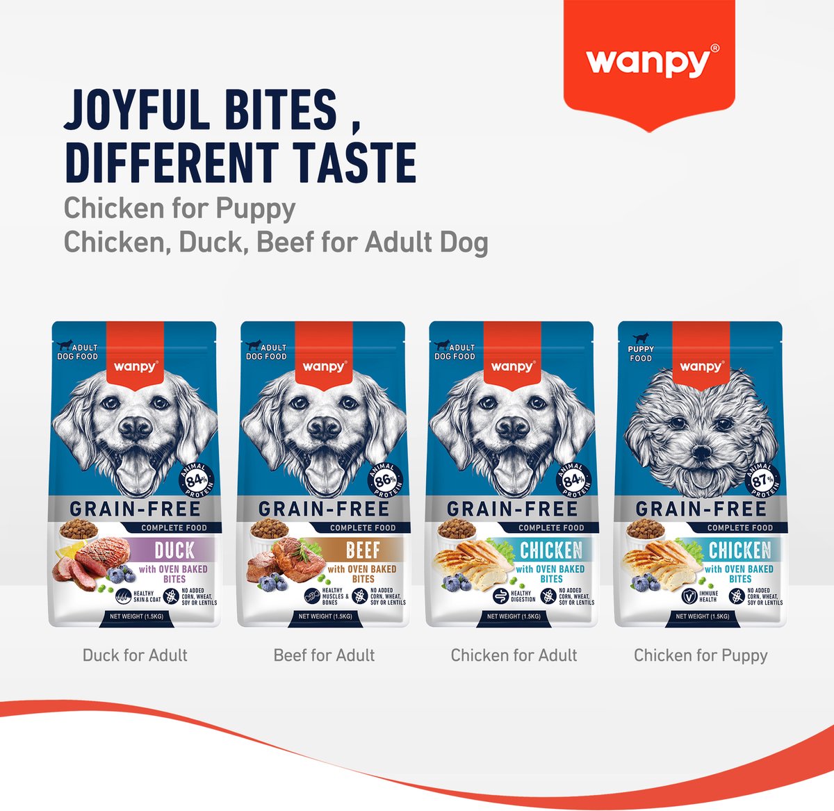 Wanpy - Hondenvoer Kip - 1.5 kg (Adult)