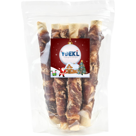 YOEKL - Kauwstaven Met Eend 20cm 6 Stuks