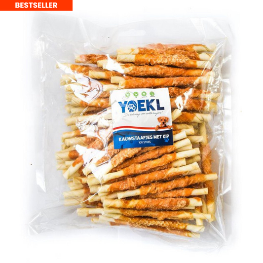 YOEKL Kauwstaafjes Met Kip 100 Stuks