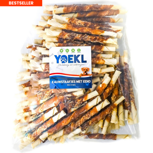 YOEKL Kauwstaafjes Met Eend 100 Stuks
