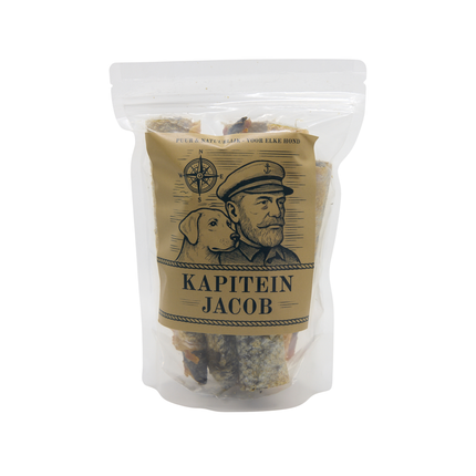 Kapitein Jacob - Gedroogde zalmhuiden met vlees - 300 gram