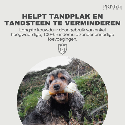 Petstyle Living - Geknoopte Botten met Kip & Rund Meerkleurig 11cm - 20 Stuks