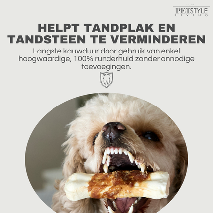 Petstyle Living - Geperste Botten met Kip & Rund Meerkleurig 10cm - 20 Stuks