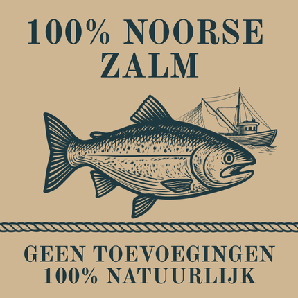 Kapitein Jacob - Gedroogde zalmhuiden met vlees - 750 gram