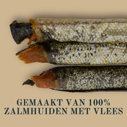 Kapitein Jacob - Gedroogde zalmhuiden met vlees - 750 gram
