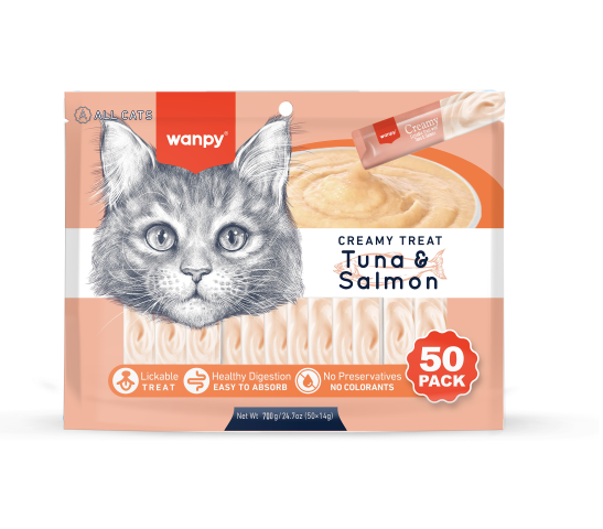 Wanpy - Creamy Lickable Treats - Tonijn & Zalm - 50 Stuks