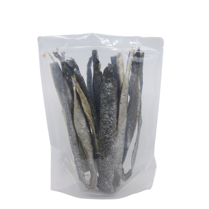 Kapitein Jacob - Hele gedroogde zalmhuiden - 300 gram