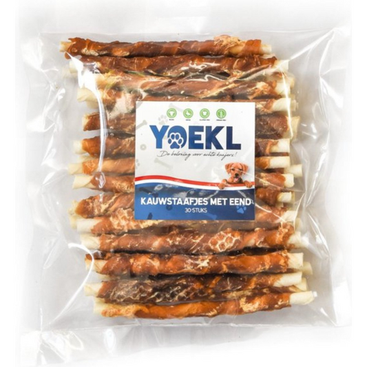 YOEKL Kauwstaafjes Met Eend 30 Stuks
