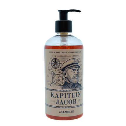 Kapitein Jacob - Zalmolie voor kat - 0,5 liter
