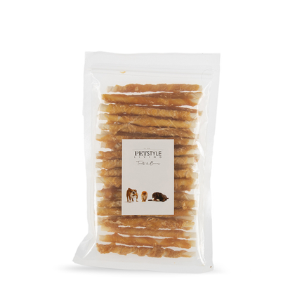 Petstyle Living - Gedraaide Sticks met Kip 12.5cm - 30 Stuks