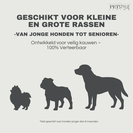 Petstyle Living - Gedraaide Sticks met Eend 12.5cm - 100 Stuks