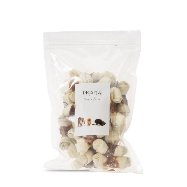 Petstyle Living - Geknoopte Botten met Eend 7.5cm - 25 Stuks