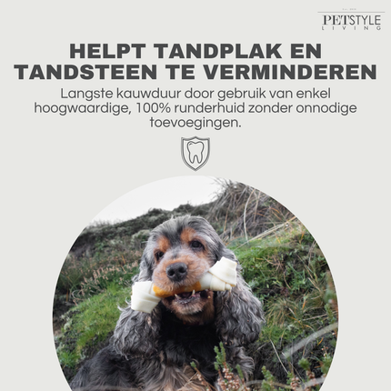 Petstyle Living - Geknoopte Botten met Kip 7.5cm - 25 Stuks