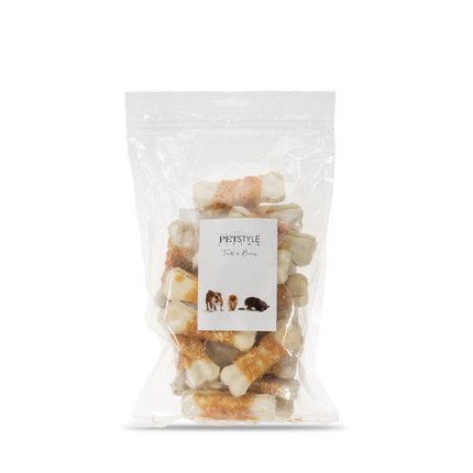 Petstyle Living - Geperste Botten met Kip 7.5cm - 20 Stuks