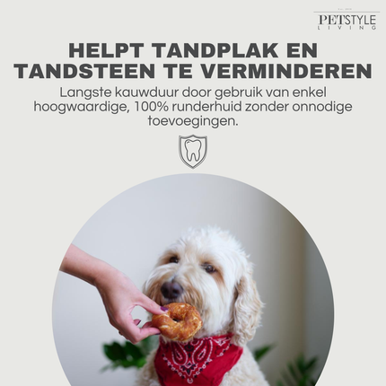 Petstyle Living - Gepofte Ringen met Kip 19cm - 5 Stuks