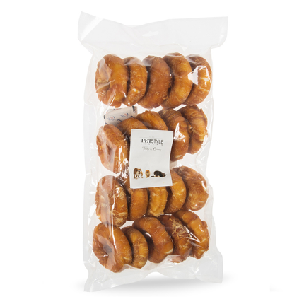 Petstyle Living - Gepofte Ringen met Kip 7,5cm - 20 Stuks
