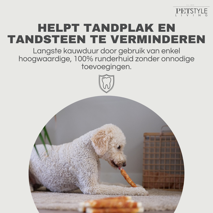 Petstyle Living - Kauwstaven met Kip 20cm - 20 Stuks