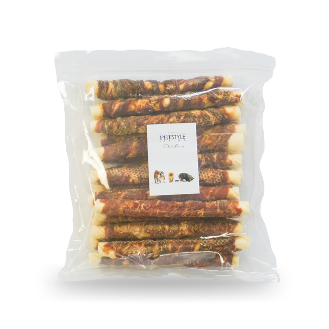 Petstyle Living - Kauwstaven met Eend 20cm - 20 Stuks