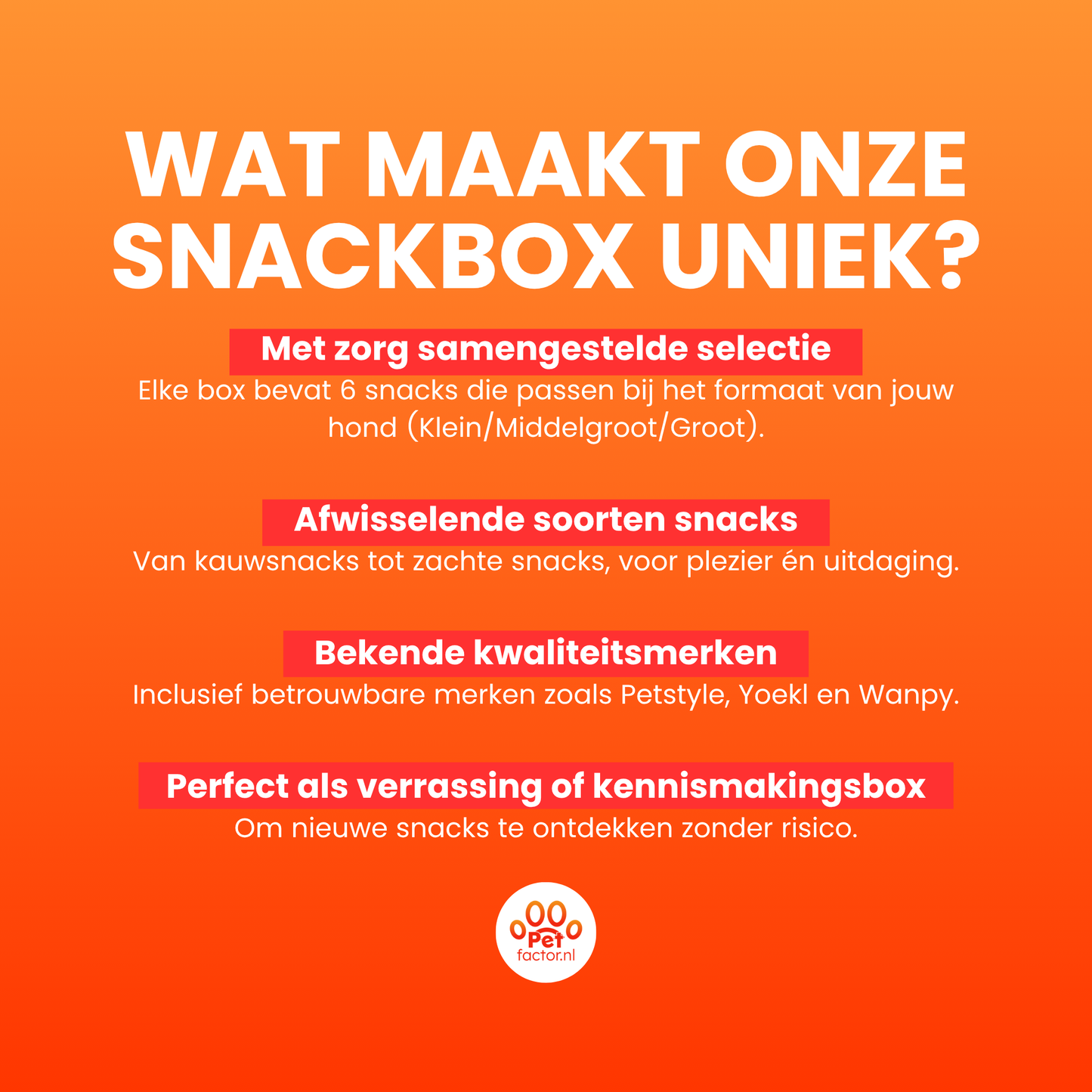 Petfactor Snackbox - Middelgrote Honden