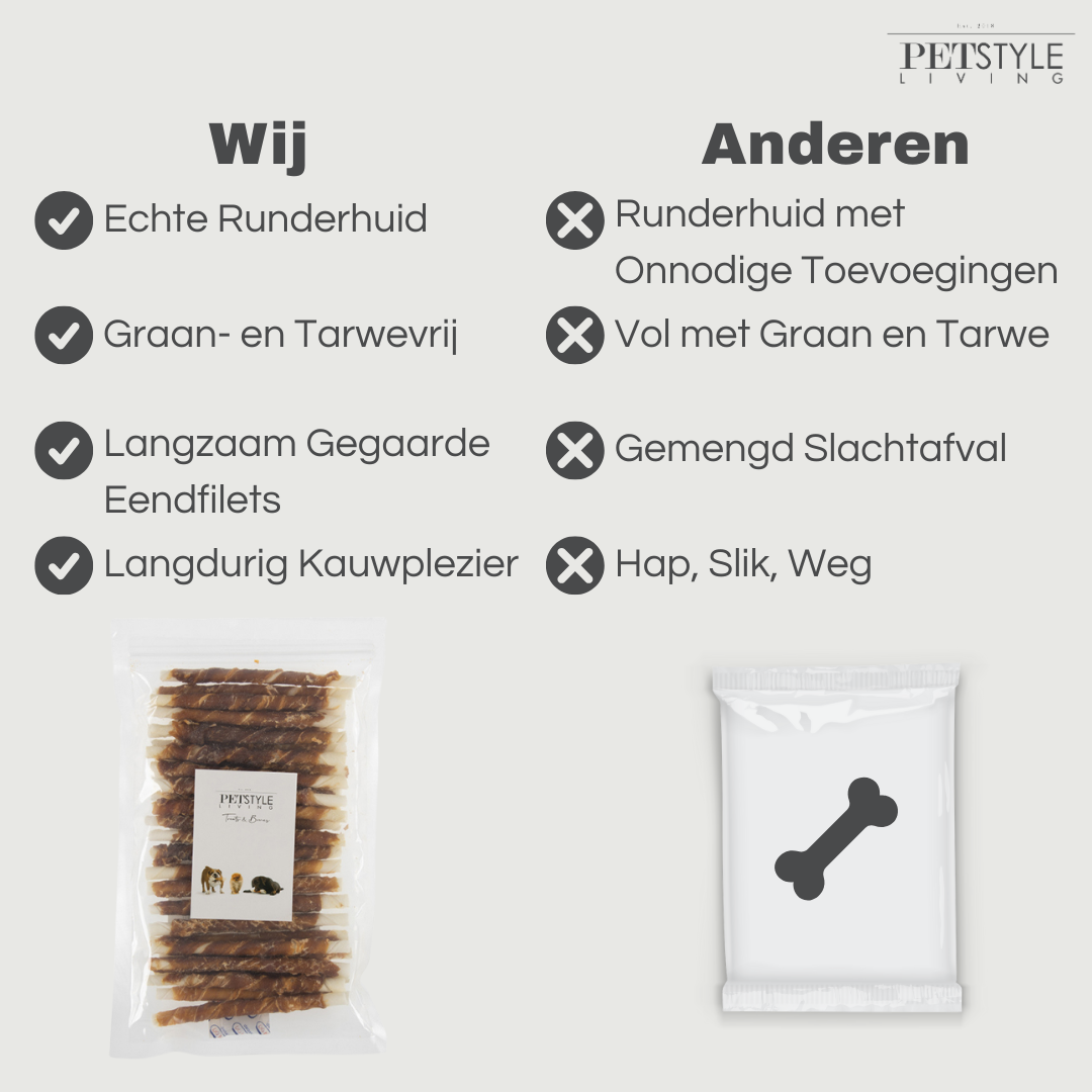 Weißer, gedrehter Stab mit Ente, 12,5 cm, 7/8 mm – pro Karton (30)