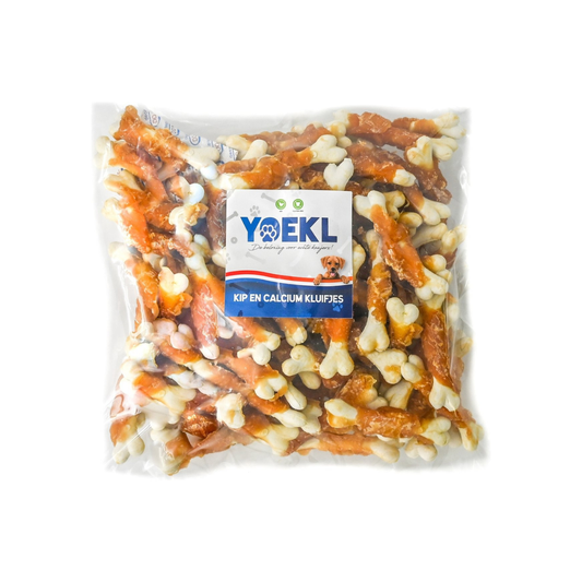 YOEKL - Kip en Calcium Kluifjes - 400 Gram