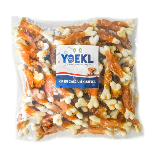 YOEKL - Kip en Calcium Kluifjes 900 Gram