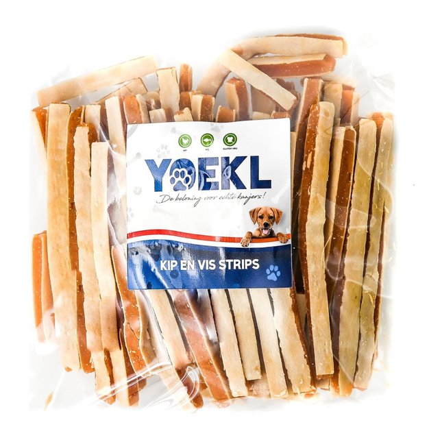 YOEKL - Kip en Vis Strips 900 Gram