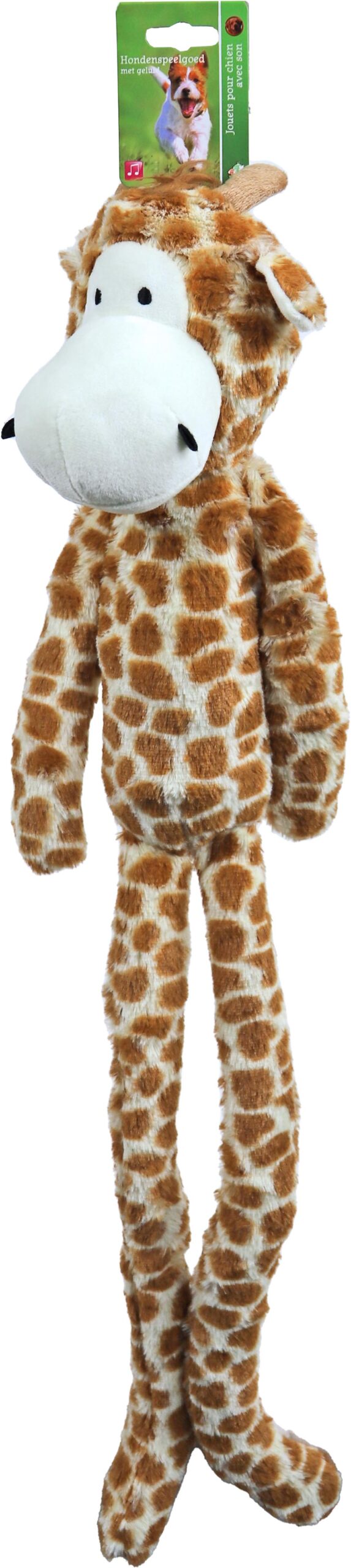 Boon Hondenspeelgoed XXL Giraffe Pluche Met Piep 75cm