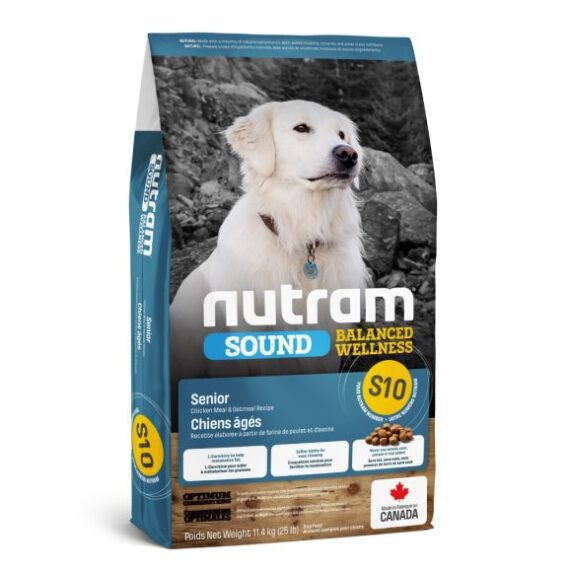 Nutram S10 Sound Senior Natural Dog Food 11,4 Kilo - Hondenvoer